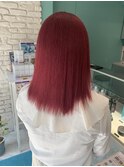 髪質改善で色持ちアップチェリーレッド