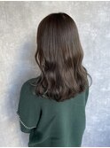ナチュラルカラーミルクティーベージュブラウンカラー髪質改善