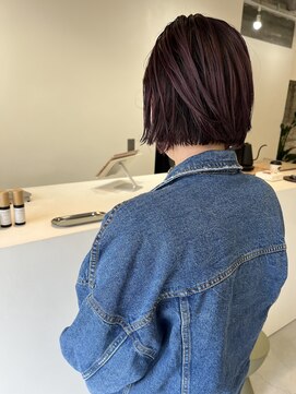 ツキヘア(TUKI hair) ピンクブラウンボブ