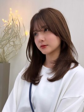 アンフィニー 銀座(ANFINI) レイヤーカット/小顔カット/くびれヘア/ウエットヘア/グレージュ