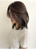 前髪　こなれミディ　イメチェン　ウェーブパーマ　韓国マッシュ