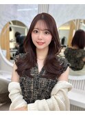 大人可愛い韓国ヘア　レイヤーカット顔まわり前髪くびれヘア銀座
