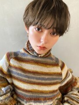 パーク(PARK) 【PARK】カーキベージュ×ニュアンスカーリー