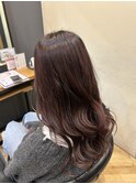 ピンクブラウン/フェミニンロング/似合わせカット