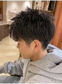 メンズショート/ツーブロック/刈り上げ/アップバング