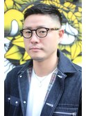 クロップスタイル×スキンフェード×アップバング/20代30代40代