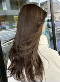 【イルミナカラー】透け感たっぷりブラウンアッシュカラー