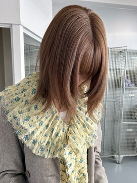 カシェル(cashel) ブリーチなしダブルカラー　ベージュ　ブラウン　ヘーゼル