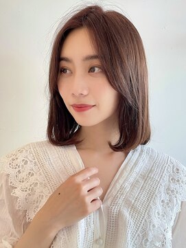 ステアケース 武蔵小杉店(stair:case) ショコラベージュ内巻きボブ切りっぱなしボブ大人可愛い