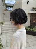 ボブ×くせ毛風パーマ