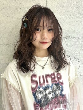 ヨーク(YOKE) 【YOKE】ナチュラルブラウンココアブラウンレイヤーパーマ風