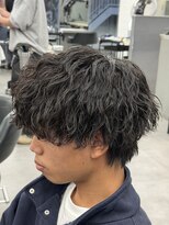 オーバルバイアピッシュ(OVARL by apish) 緩めツイスパ/スパイラルメンズパーマメンズカット波巻き