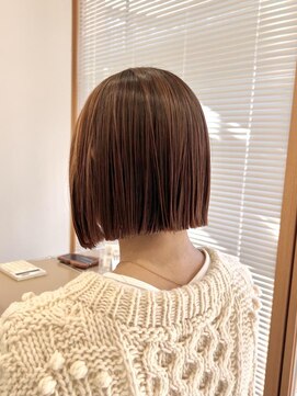 ネオリーブウリ 二子玉川店(Neolive uri) ミディアムヘア暗めカラーデザインカラーフェイスフレーミング