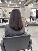 小顔ひし形 レイヤーカット 透明感カラー