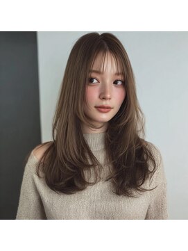 アンサ 長岡天神店(ANSA) ツヤ感ベージュで垢抜けロング◎