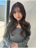 透明感ナチュラルブラウン/レイヤーカット/韓国風