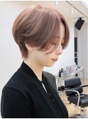 レイヤーショートカットボブ髪質改善グレージュハイライト