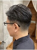 ビジネススタイル/ナチュラル刈り上げ/毛流れスタイル/40代50代