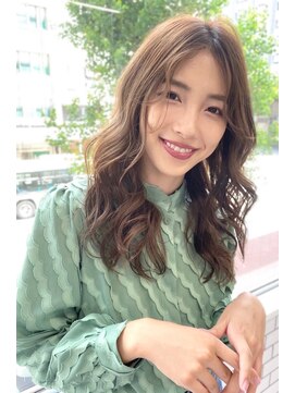 ジーナ 福岡天神(Zina) 【Zina】前髪/エギョモリ/ミントベージュ/20代30代40代