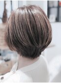 【LIKO  hair make】ふんわりハイライトショートボブ☆