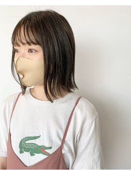 ザ ラボ アングゥ(The Labo ungu) オリーブベージュ×ぱつんボブ