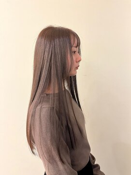 ヘアーニコット(hair Nicott) ベージュ＋ストレートロング