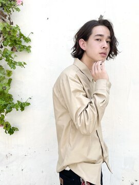 アカ(ACA) センターパートニュアンスパーマメンズマッシュパーマ札幌大通