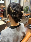 ツインお団子アレンジおよばれヘアアレンジ【rili横浜】