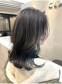 オリーブインナーカラー×シルバー♪