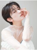 黒髪でも洗練☆20代30代40代ハンサムショートボブ丸みショート☆