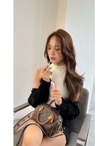 ノク(nok)&nbsp;透けるブラウン_前髪マチルダボブピンクベージュ