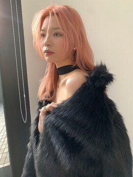 ランテルディ 渋谷(LANTERDIT) 【LANTELDIT】アッシュピンク 顔周りレイヤー 透明感