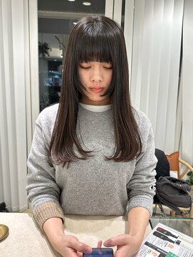 ガーデンヨコハマ(GARDEN YOKOHAMA) 似合わせカット　ロング　フルバング　姫カット　縮毛矯正