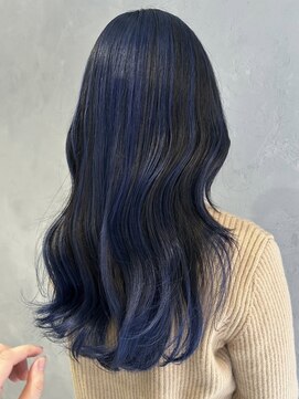 アース 高円寺店(HAIR & MAKE EARTH) ブルーとブラックのデザインカラー♪ 【@mppp_32485】