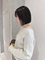 ヨーク(YOKE)&nbsp;YOKE 切りっぱなしボブぱつっとボブ大人ボブアッシュグレージュ