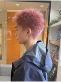 メンズスパイキーショート ピンクベージュ メンズスタイリング