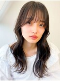 ミディアムレイヤー韓国風レイヤーウルフカットワンカール