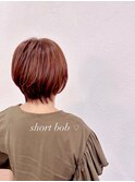 やわらかショートボブ×大人カラー