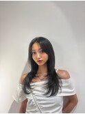 【miyon】韓国レイヤーカット×暗髪カラー×髪質改善