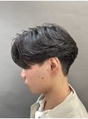 メンズセンターパート/ニュアンスパーマ