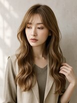 ダリア(Dahlia)&nbsp;柔らかベージュカラーで魅せる大人のナチュラルウェーブロング