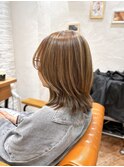  【ハイライトで白髪ぼかし】＋カラー＋レイヤーカット