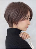 表参道白髪ぼかしハンサムショートウルフベージュアッシュ30代