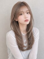 ルイマダーナ 栄店(LOUIMADNA)&nbsp;アッシュ 透明感カラー ミルクティーベージュ 顔周りレイヤー