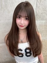 Moalana 名古屋 栄/髪質改善/縮毛矯正/レイヤー【モアラナ】 ダークパープル/クラゲカット/顔周りレイヤー/ミルクブラウン