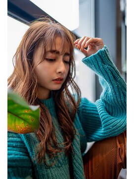 オースティン 門前仲町(AUSTIN) 大人かわいい前髪セシルカットココアブラウンフリンジウェーブ