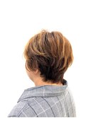 丸みウルフショート　無造作パーマショートヘア　30代40代50代