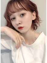 アンクー(Ankh) 【Ankh】モーブピンクベージュ×エアリーくびれショート#ボブ