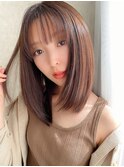 ツヤ髪シースルー前髪ヨシンモリ美髪ストレートヘア艶髪