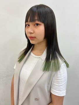 クリアーオブヘアー 池下店(clear OF HAIR) グリーン/裾カラー
